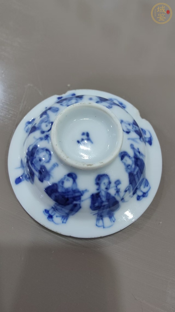 古玩陶瓷八仙圖青花蓋杯真品鑒賞圖