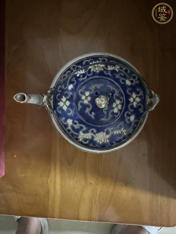 古玩陶瓷人物紋粉彩提梁壺真品鑒賞圖