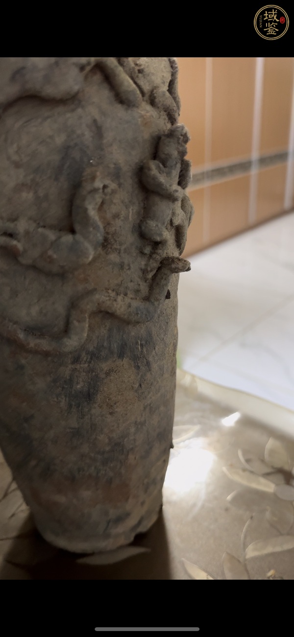 古玩陶瓷貼塑陶瓶真品鑒賞圖