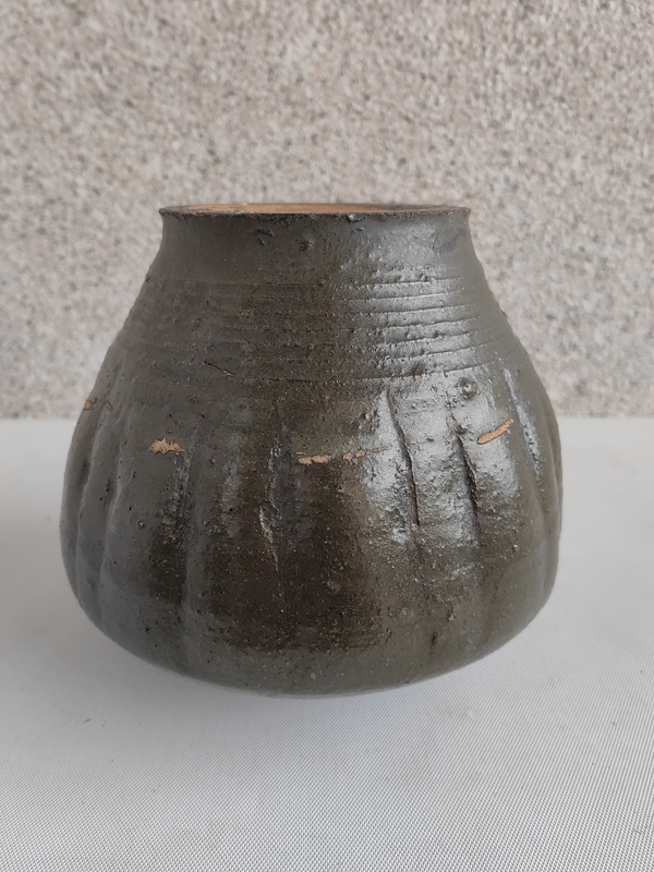 古玩陶瓷磁州窯茶葉末釉瓜楞罐拍賣,當前價格850元