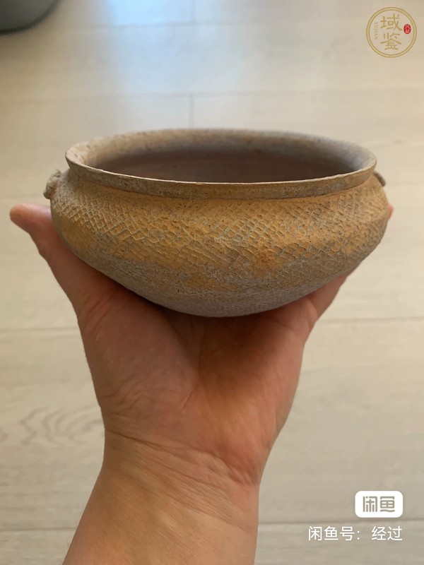 古玩陶瓷春秋時期印紋陶缽真品鑒賞圖