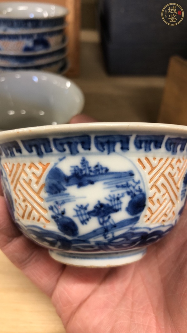 古玩陶瓷青花茶圓真品鑒賞圖