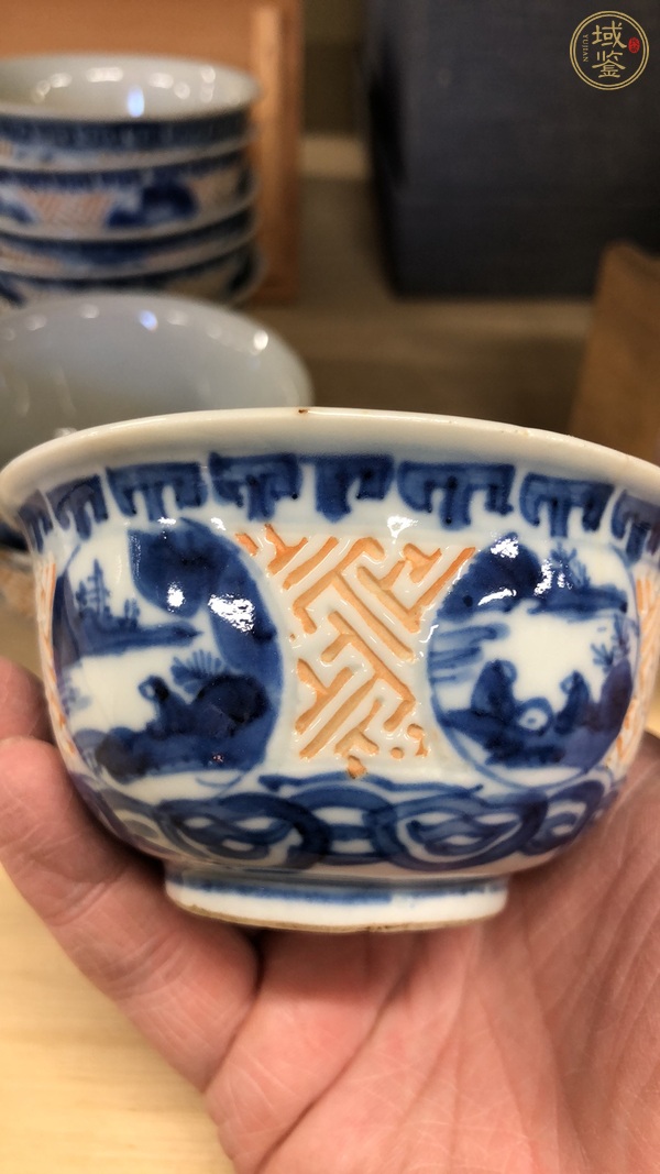 古玩陶瓷青花茶圓真品鑒賞圖