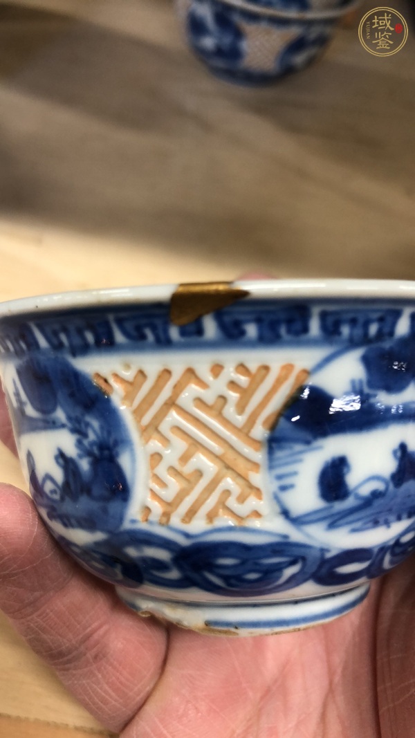 古玩陶瓷青花茶圓真品鑒賞圖