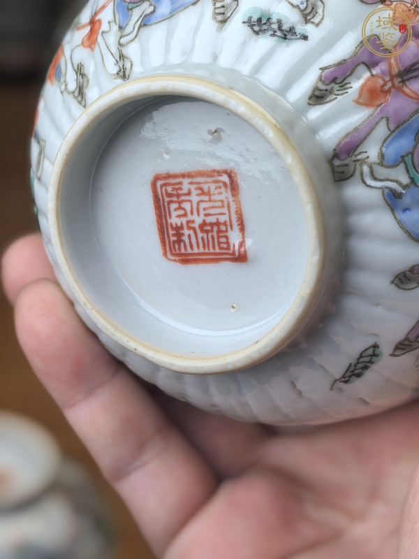 古玩陶瓷粉彩蓋碗真品鑒賞圖