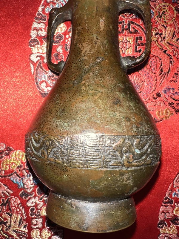 古玩銅器銅瓶真品鑒賞圖