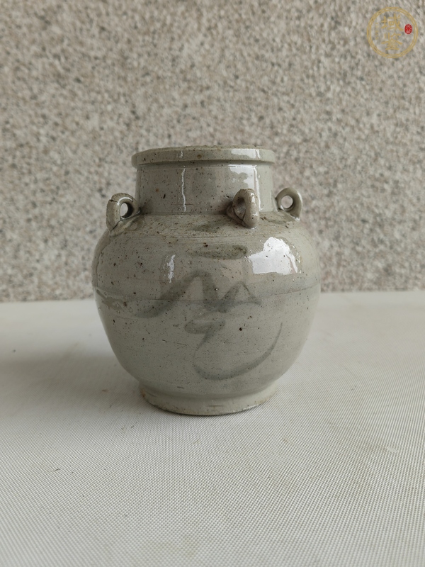 古玩陶瓷青花四系壺真品鑒賞圖