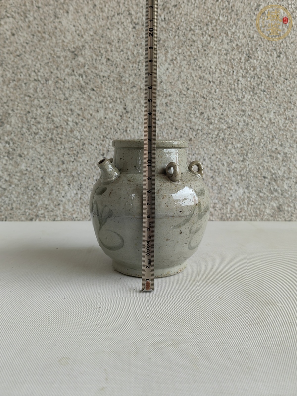 古玩陶瓷青花四系壺真品鑒賞圖