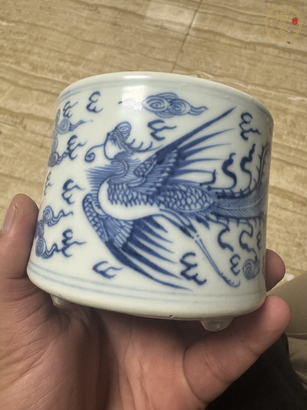 古玩陶瓷雍正青花香爐真品鑒賞圖