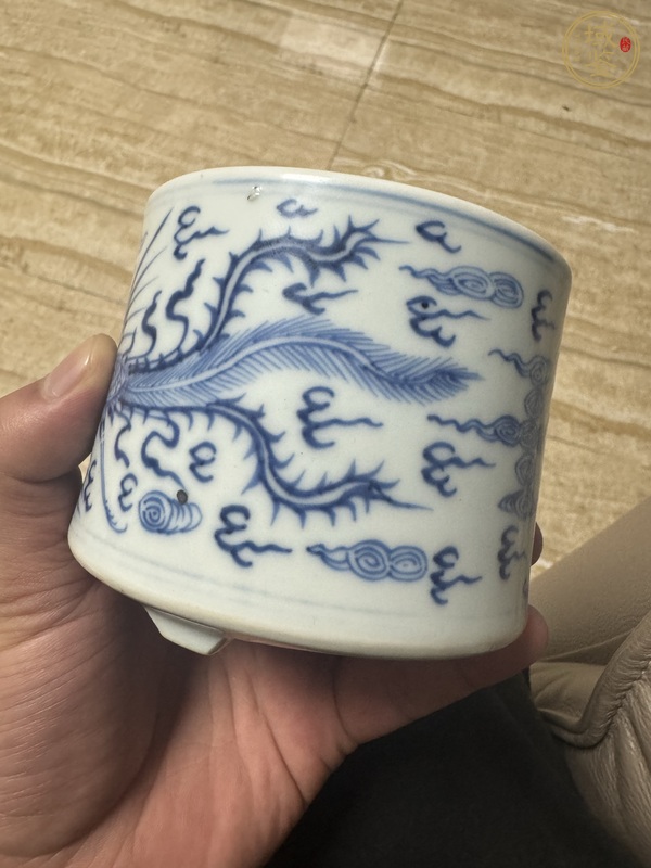 古玩陶瓷雍正青花香爐真品鑒賞圖