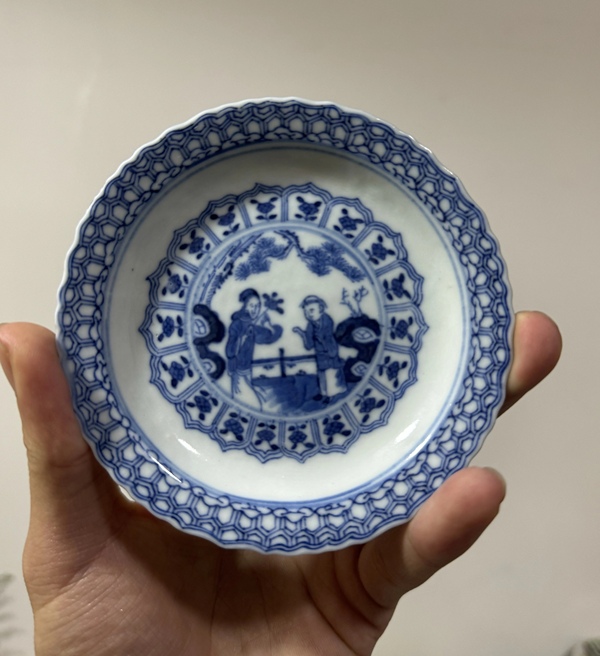 古玩陶瓷清光緒·三娘教子花口碟拍賣,當前價格1500元