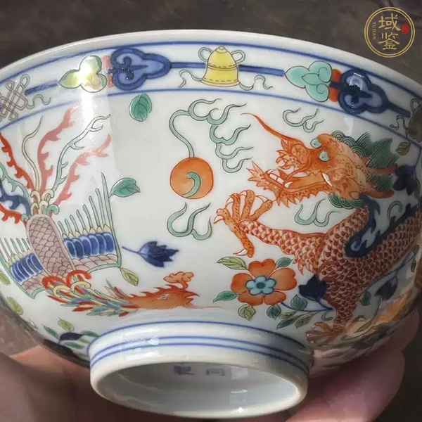 古玩陶瓷青花五彩碗真品鑒賞圖