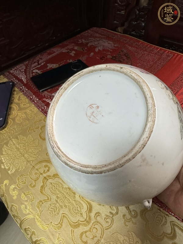 古玩陶瓷粉彩粥罐真品鑒賞圖