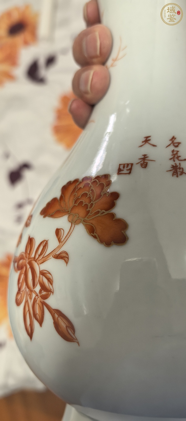 古玩陶瓷花鳥紋瓶真品鑒賞圖