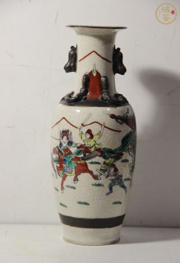 古玩陶瓷刀馬人瓶真品鑒賞圖