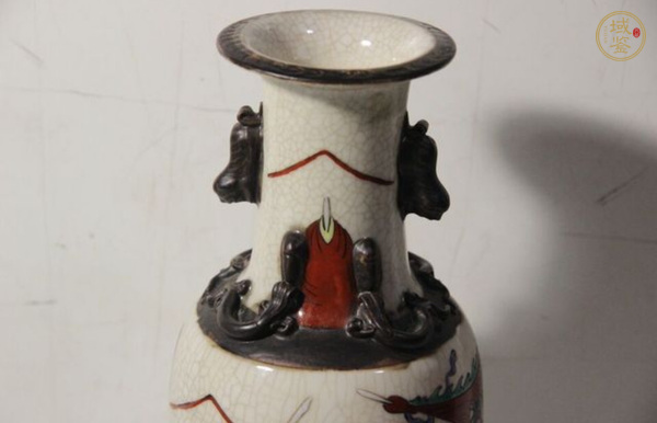 古玩陶瓷刀馬人瓶真品鑒賞圖