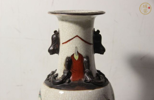 古玩陶瓷刀馬人瓶真品鑒賞圖