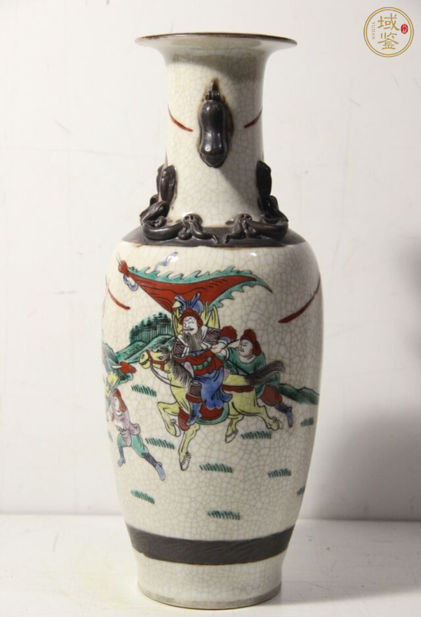古玩陶瓷刀馬人瓶真品鑒賞圖
