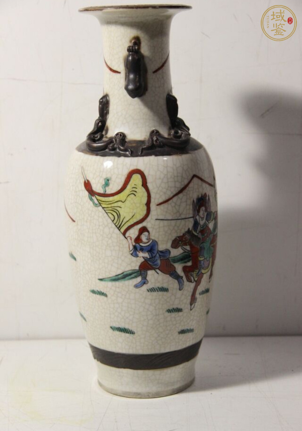 古玩陶瓷刀馬人瓶真品鑒賞圖