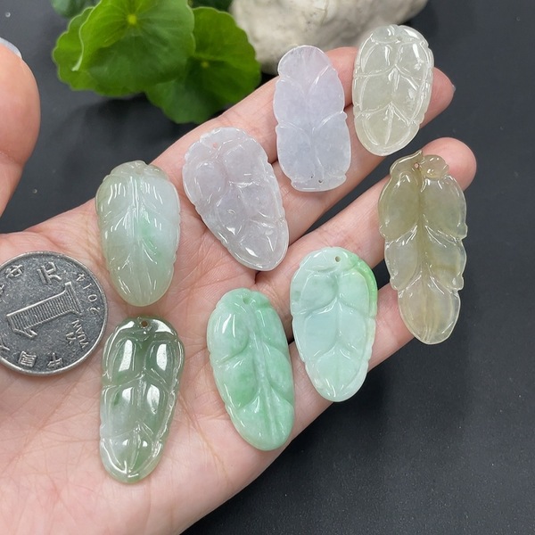 古玩玉器29天然翡翠A貨葉型墜 一手走拍賣(mài),當(dāng)前價(jià)格460元