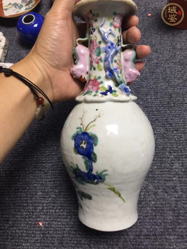 古玩陶瓷青花粉彩瓶真品鑒賞圖