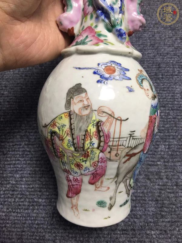 古玩陶瓷青花粉彩瓶真品鑒賞圖