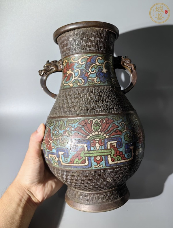 古玩銅器景泰藍(lán)瓶真品鑒賞圖