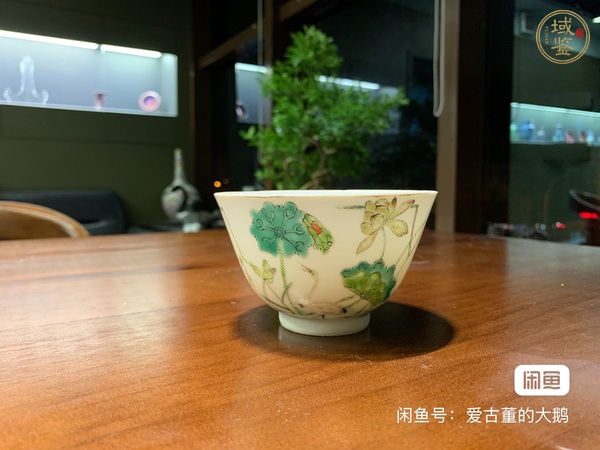 古玩道光細路粉彩茶碗真品鑒賞圖