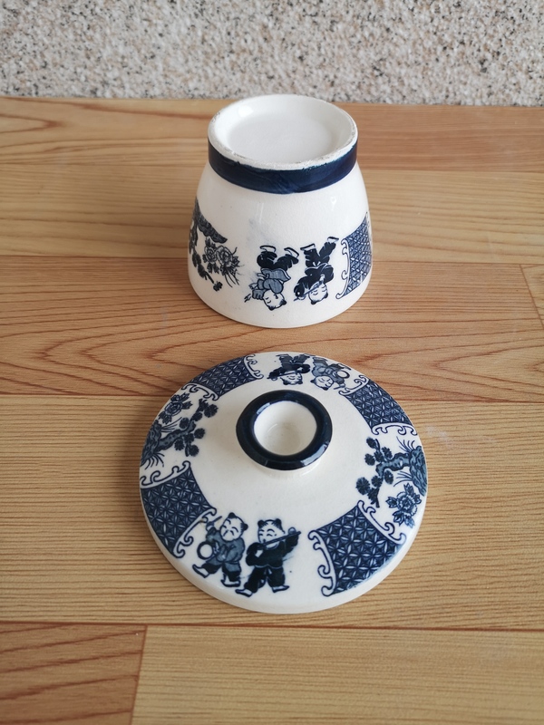 古玩陶瓷嬰戲紋蓋杯拍賣,當前價格198元