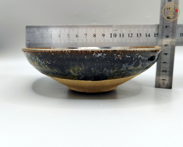 古玩陶瓷磁州窯窯變黑釉大碗真品鑒賞圖