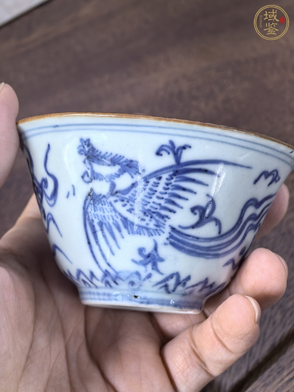 古玩陶瓷青花鳳紋杯真品鑒賞圖