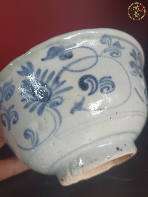 古玩陶瓷青花花卉紋碗真品鑒賞圖