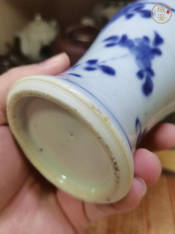 古玩陶瓷青花雞腿蓋瓶真品鑒賞圖