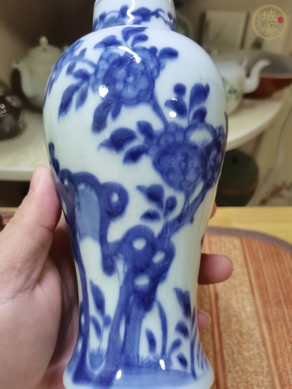 古玩陶瓷青花雞腿蓋瓶真品鑒賞圖