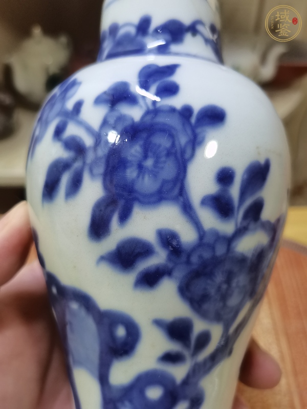 古玩陶瓷青花雞腿蓋瓶真品鑒賞圖