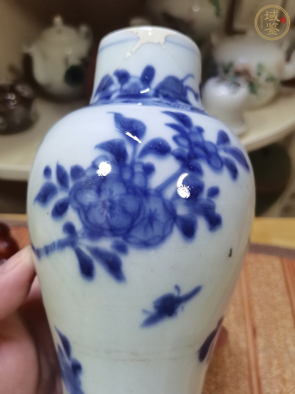 古玩陶瓷青花雞腿蓋瓶真品鑒賞圖