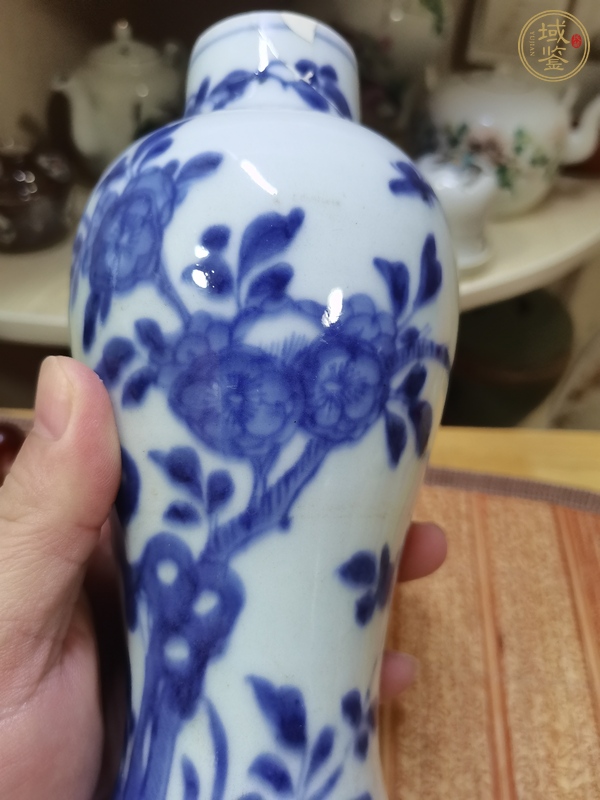 古玩陶瓷青花雞腿蓋瓶真品鑒賞圖