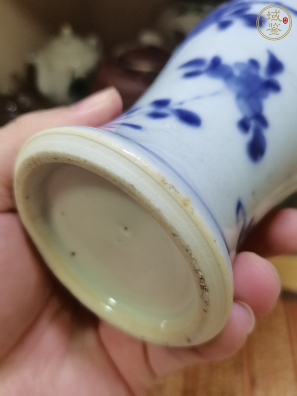 古玩陶瓷青花雞腿蓋瓶真品鑒賞圖