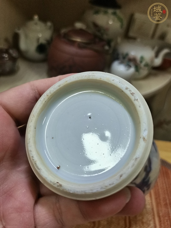 古玩陶瓷青花雞腿蓋瓶真品鑒賞圖