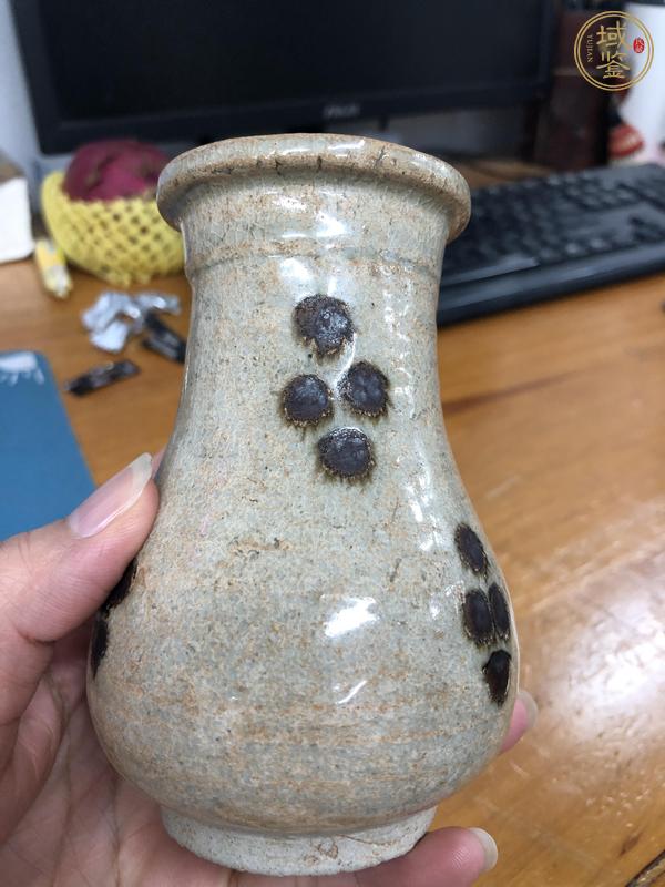 古玩陶瓷青釉點彩箸瓶真品鑒賞圖