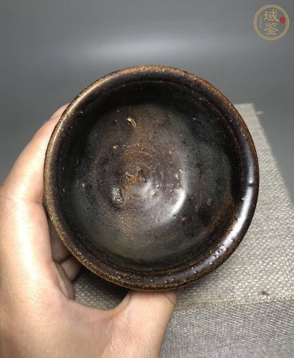 古玩陶瓷吉州窯黑釉茶盞真品鑒賞圖