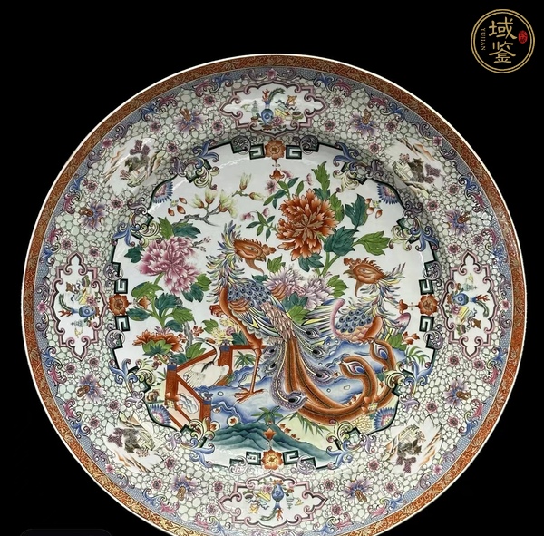 古玩粉彩盤真品鑒賞圖