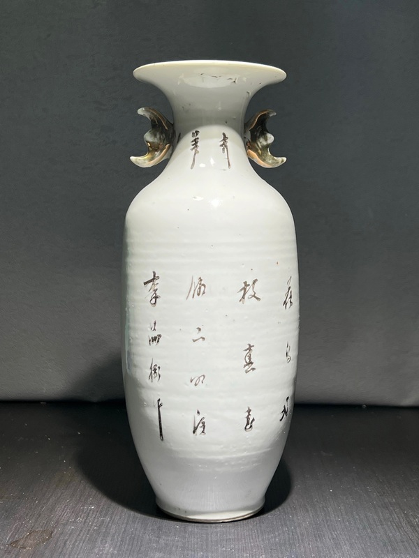 古玩陶瓷民國(guó)粉彩花鳥瓶拍賣，當(dāng)前價(jià)格1888元