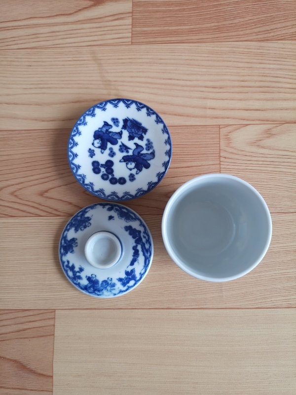古玩陶瓷嬰戲紋青花三才蓋杯拍賣,當前價格298元