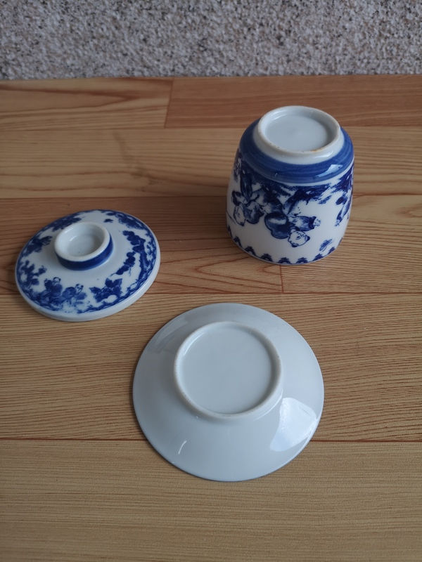 古玩陶瓷嬰戲紋青花三才蓋杯拍賣,當前價格298元