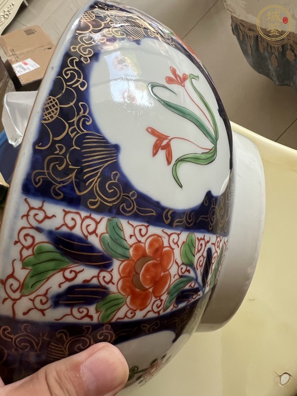 古玩陶瓷青花加彩碗真品鑒賞圖