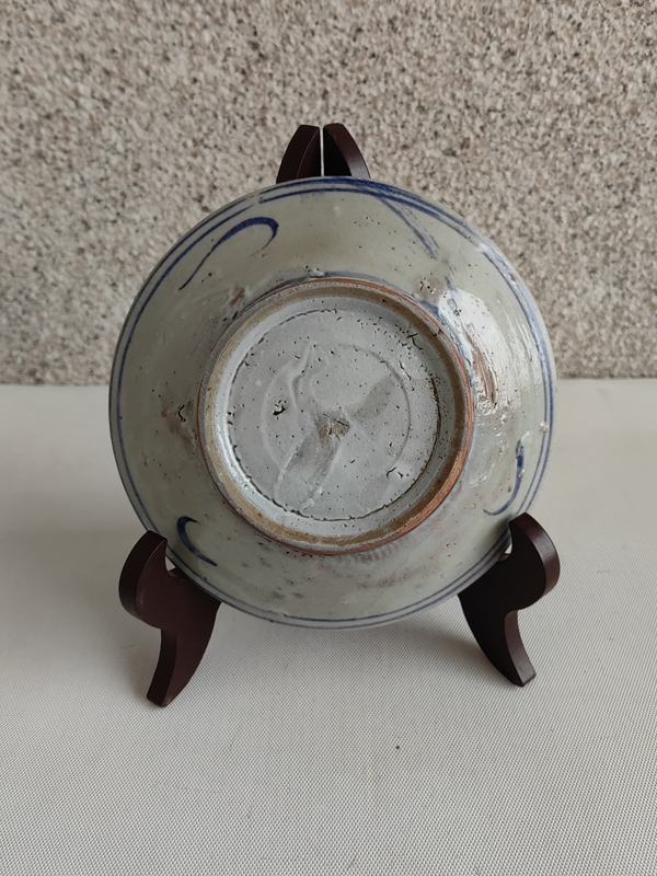 古玩陶瓷青花雙魚盤拍賣,當前價格450元