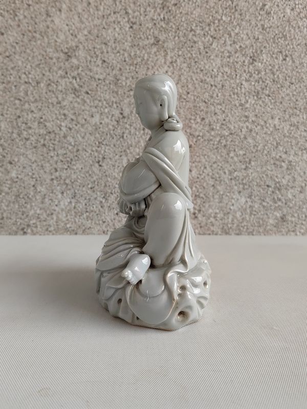 古玩陶瓷德化白瓷觀音造像拍賣,當(dāng)前價格480元