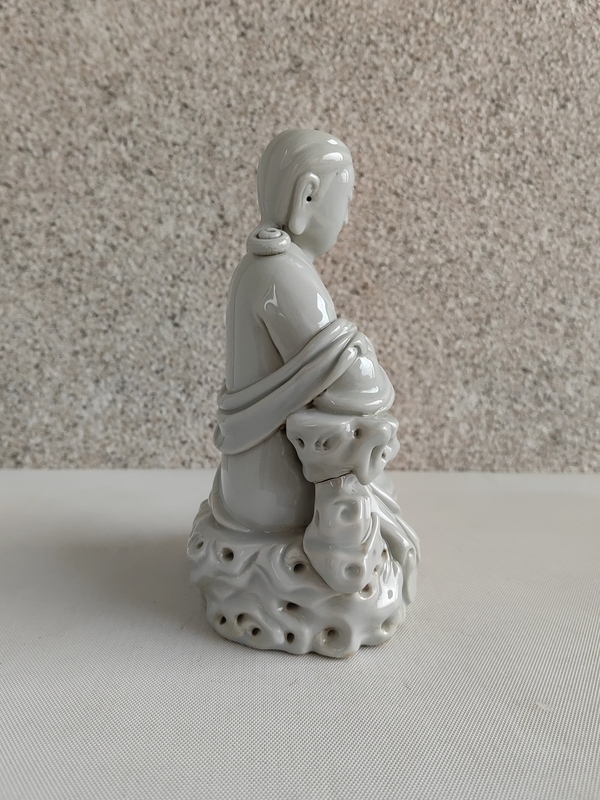 古玩陶瓷德化白瓷觀音造像拍賣,當(dāng)前價格480元