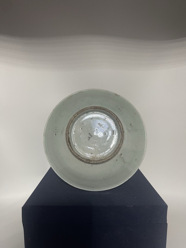 古玩陶瓷清五彩回紋福字盤拍賣,當前價格1350元